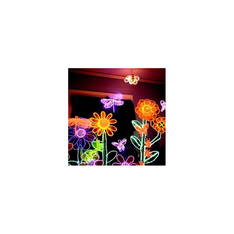 Flores flexiformes de ocio creativo de neón
