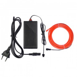 Neon flexible deco maison rouge - 5m - diam. 3mm + clignotement