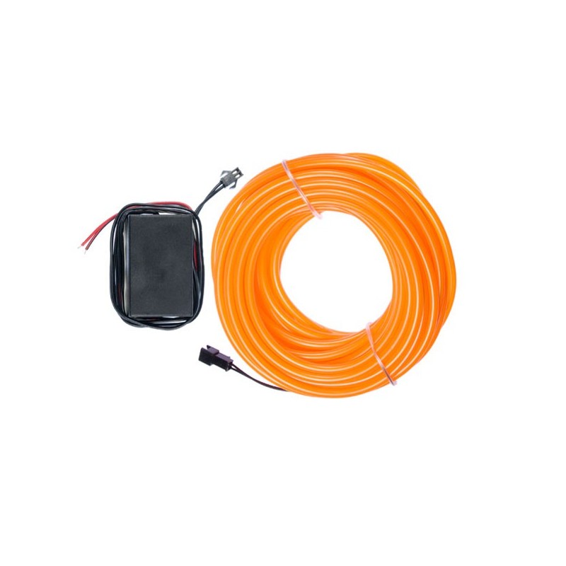 Neón flexible coche tuning naranja - 10m - diam. 5mm