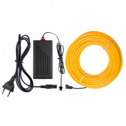 Neon flexible deco maison jaune - 10m + clignotement