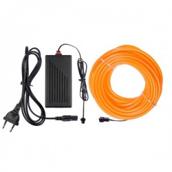 Neón flexible decoración hogar naranja - 10m + intermitente