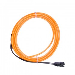 Neon souple et flexible orange - 2m - diam. 3mm