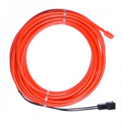Neón flexible rojo - 5m - diam. 3mm