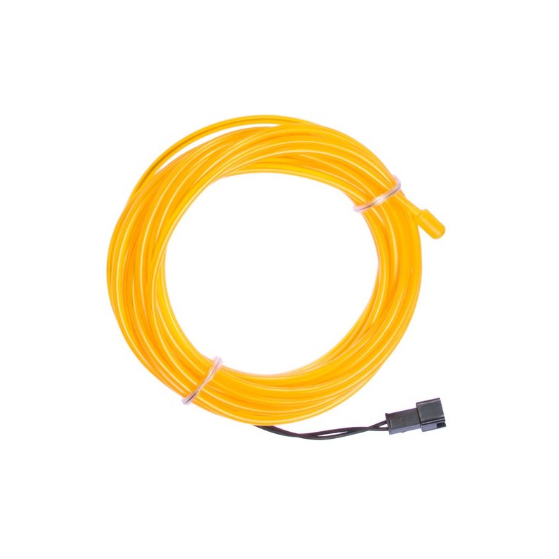 Luz de neón amarilla flexible - 5m - diám. 3mm