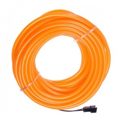 Neon souple et flexible orange - 10m - diam. 5mm