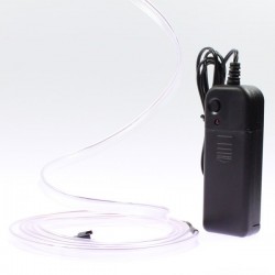 El wire white collar 2m with inverter battery-operated