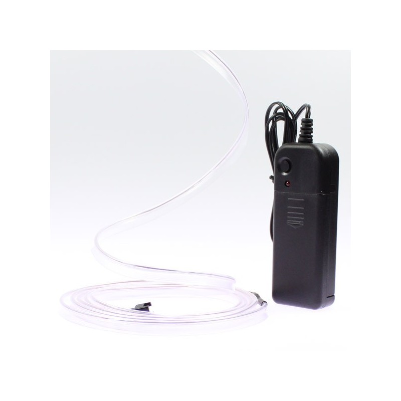 El wire white collar 2m with inverter battery-operated