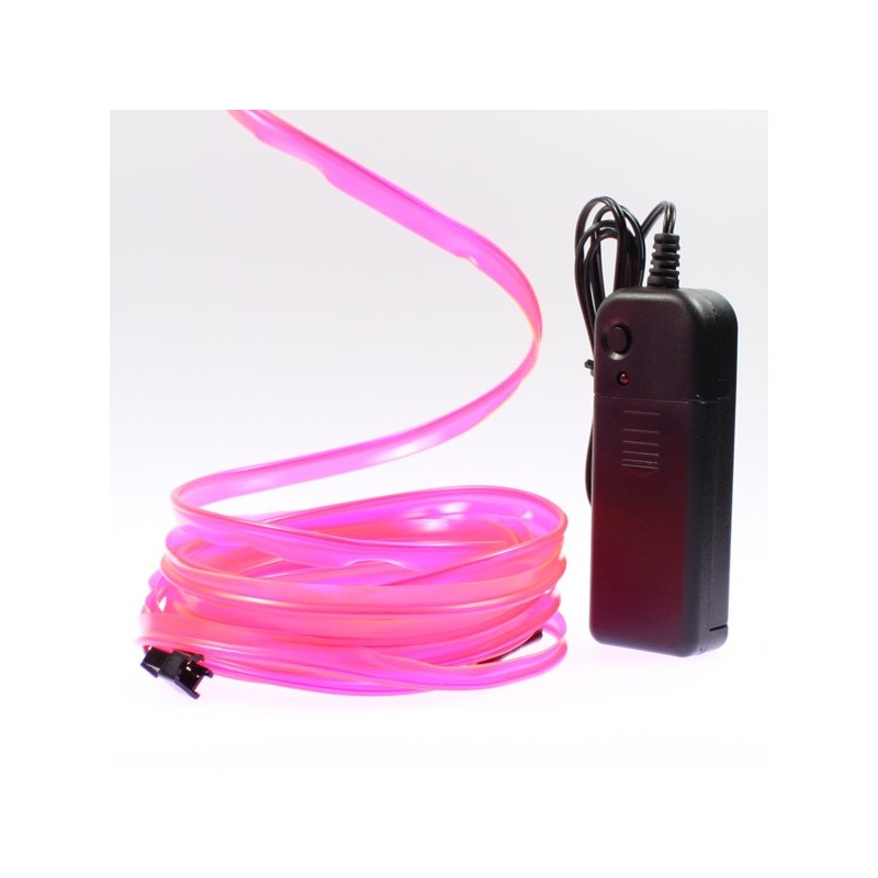 El wire pink collar 5m with inverter battery-operated