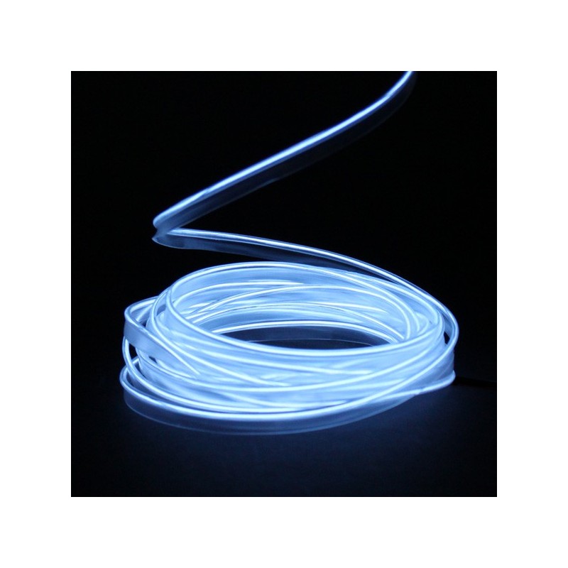 El wire white collar 5m with inverter battery-operated