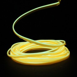Fil lumineux jaune collerette 5m avec alimentation à piles