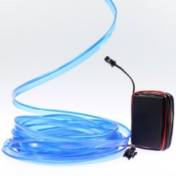 Fil lumineux bleu collerette tuning moto - 5m