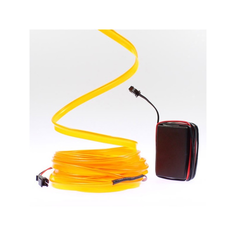 Fil lumineux orange collerette tuning moto - 5m