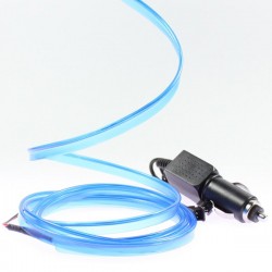 El wire blue car tuning collar + cigar lighter - 2m