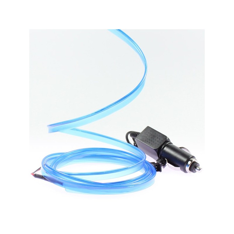 El wire blue car tuning collar + cigar lighter - 2m