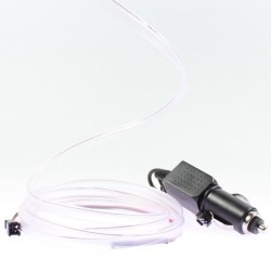 El wire white car tuning collar + cigar lighter - 2m