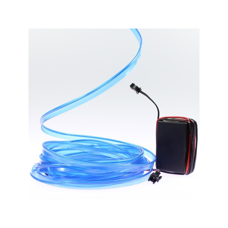 Cable luminoso cuello azul 5m - tuning auto