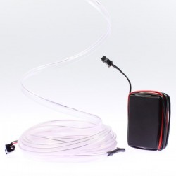 Fil lumineux blanc collerette 5m - tuning auto