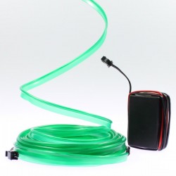 Fil lumineux vert collerette 5m - tuning auto
