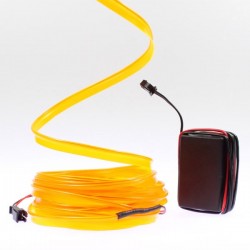 Cable luminoso collar naranja 5m - tuning auto