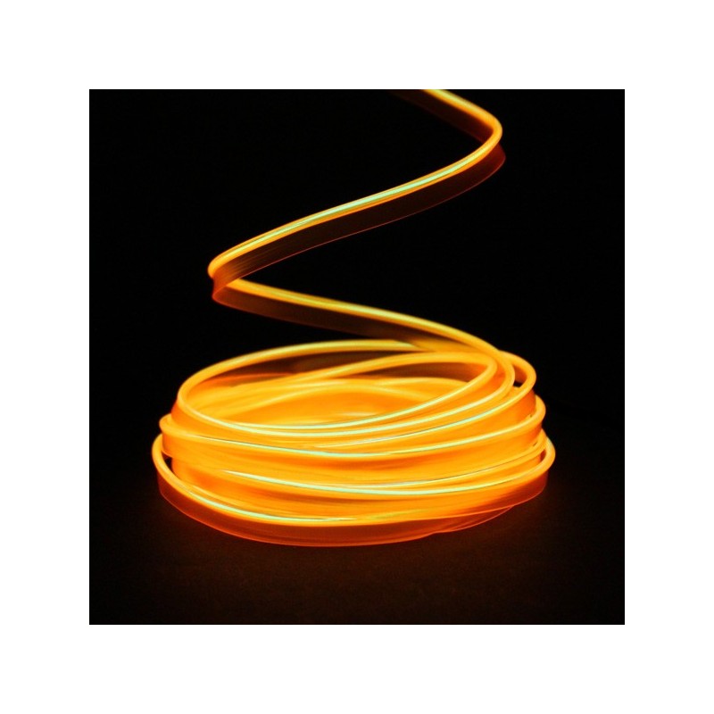 Cable luminoso collar naranja 5m - tuning auto