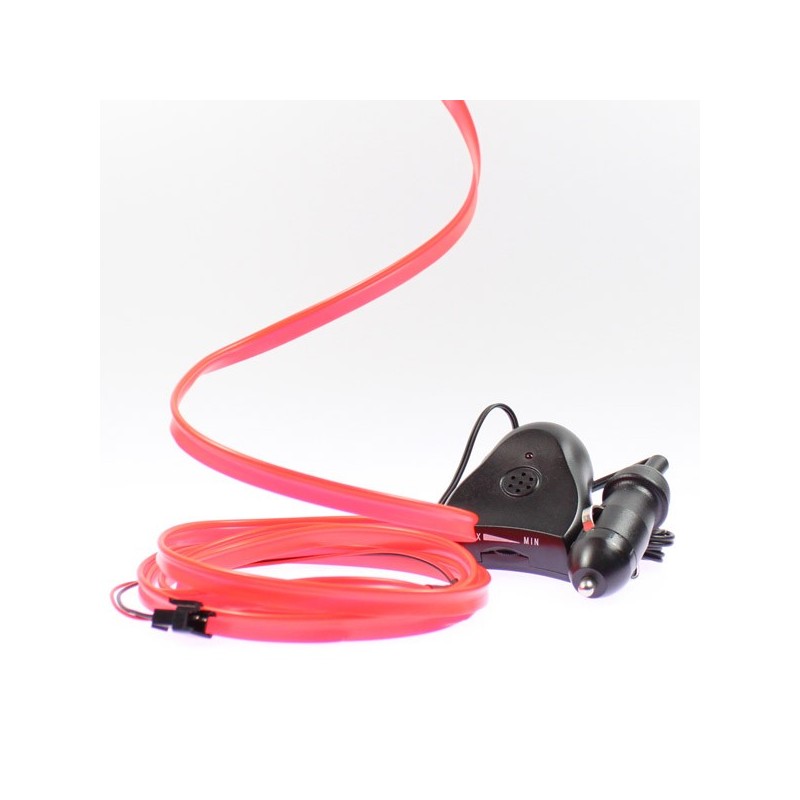 Leuchtfaden rot 2m - Autotuning + Soundsensor