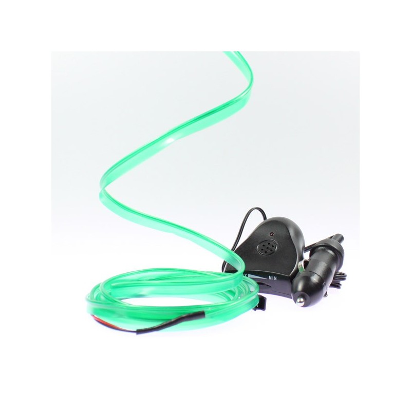 Grüner Leuchtfaden 2m - Autotuning + Soundsensor