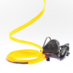Fil lumineux orange collerette 2m - tuning auto + capteur de son