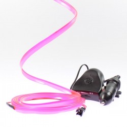 Leuchtschnur rosa 2m - Autotuning + Tonsensor