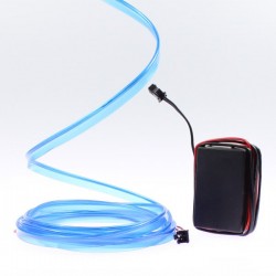 Fil lumineux bleu collerette 2m - tuning auto