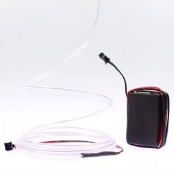 Fil lumineux blanc collerette 2m - tuning auto