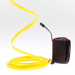 Fil lumineux jaune collerette 2m - tuning auto
