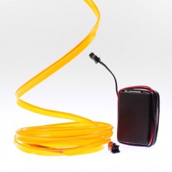 Fil lumineux orange collerette 2m - tuning auto