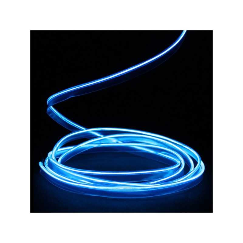 Blaues Lichtkabel mit Tuning-Kragen PC - 2m