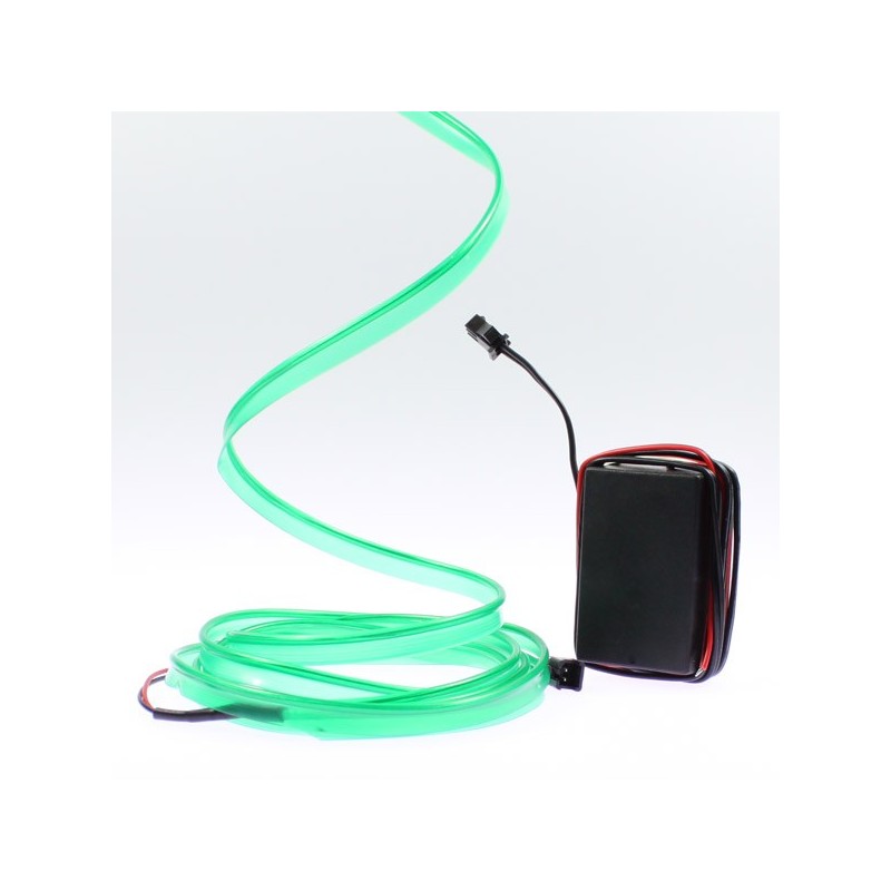 Grüner Leuchtfaden mit Tuning-Kragen PC - 2m