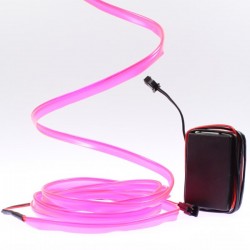 Fil lumineux rose collerette tuning PC - 2m