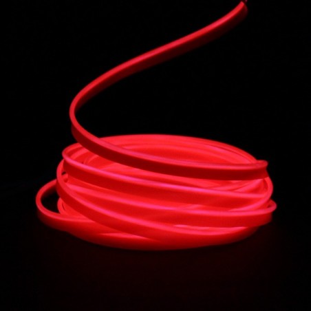 Fil lumineux rouge collerette - 5m