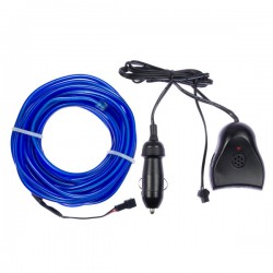Néon flexiforme bleu tuning auto + capteur de son