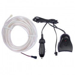Néon flexiforme blanc tuning auto + capteur de son