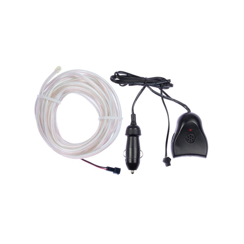Flexible Neonröhre weiß Autotuning + Tonabnehmer