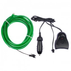 Néon flexiforme vert tuning auto + capteur de son