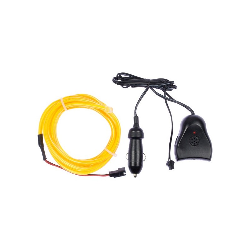 Flexible Neonröhre gelb Autotuning + Tonabnehmer