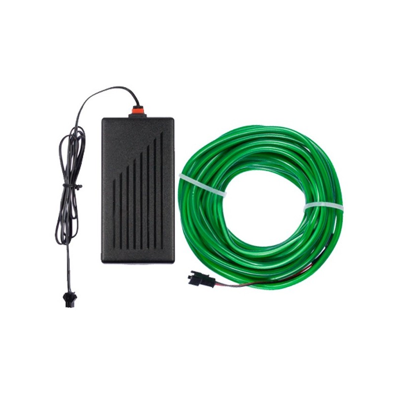 Cable luminoso flex home decor verde + intermitente
