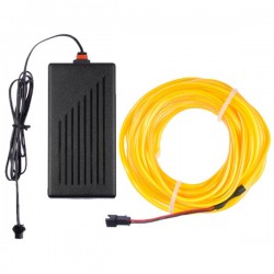 Cable luminoso flex amarillo decoración + flash