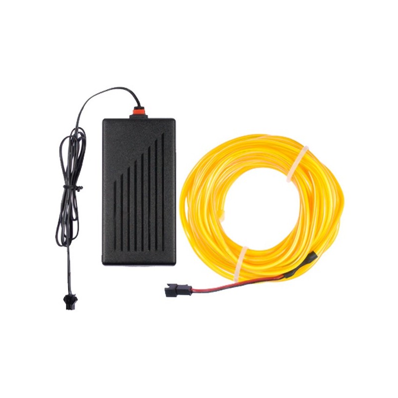 Cable luminoso flex amarillo decoración + flash