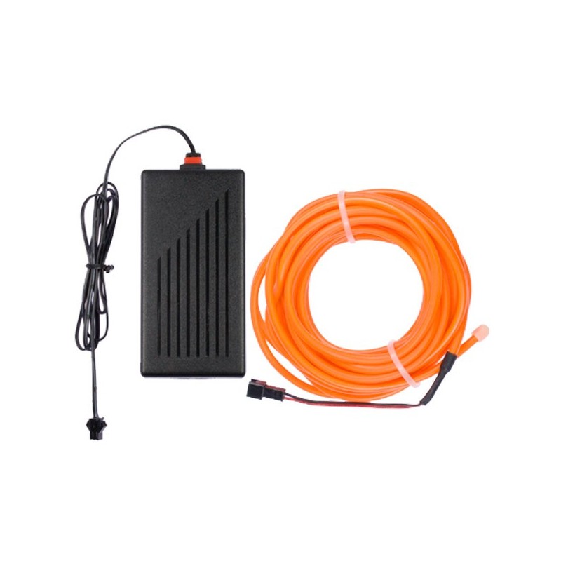 Cable luminoso orange flex decoración del hogar + flash