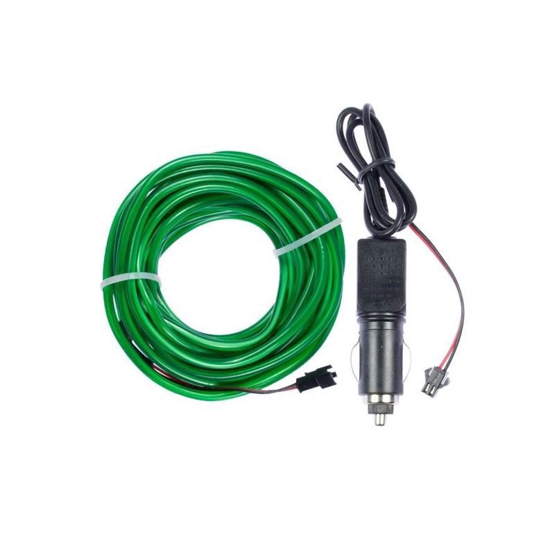 Neonröhre flexiform grün Autotuning 2m + Zigarettenanzünder