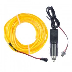 Neonröhre flexiform gelb Autotuning 2m + Zigarettenanzünder