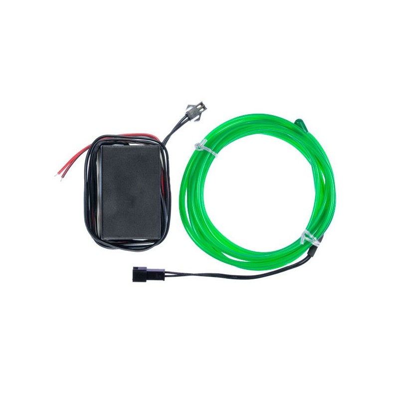 Neón flexible tuning coche verde - transformador 12V - 2m