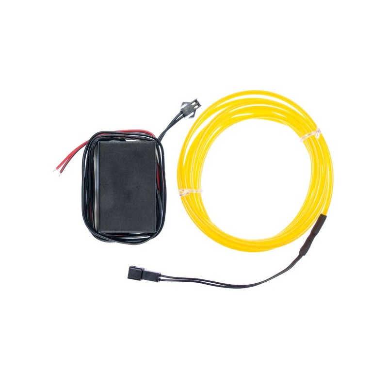Neón flexible tuning coche amarillo - transformador 12V - 2m