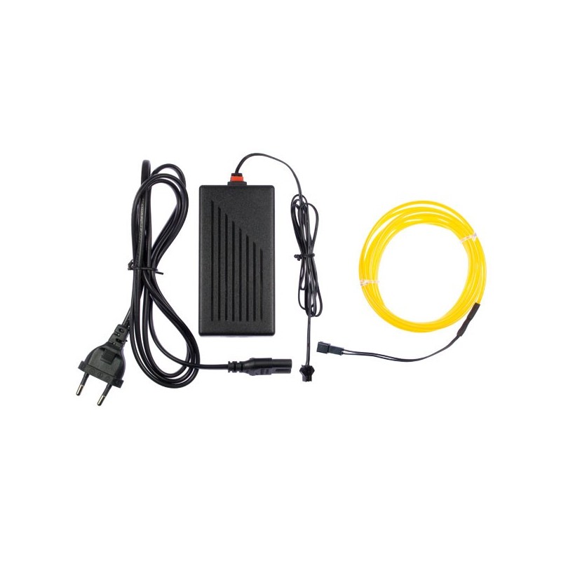Cable luminoso deco house amarillo - 2m + tapajuntas